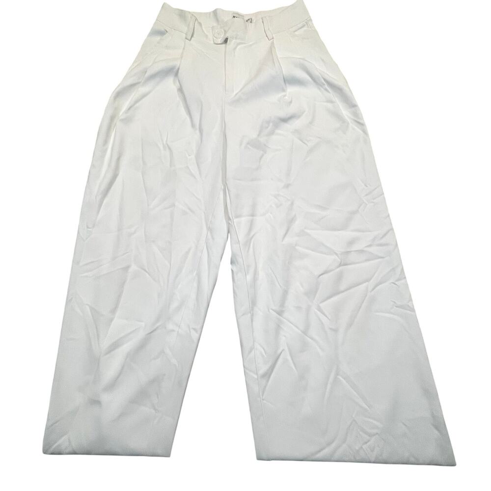 Princess Polly White Wide Leg Pants Women’s US 4 Coastal Vacation Eurochic
